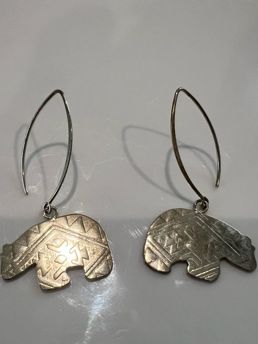 Sterling Silver Bear Earrings